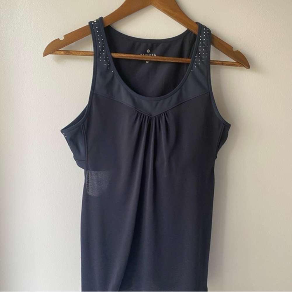 Athleta Gel Mesh Supercharged Tank Top Compression Bra Black Size